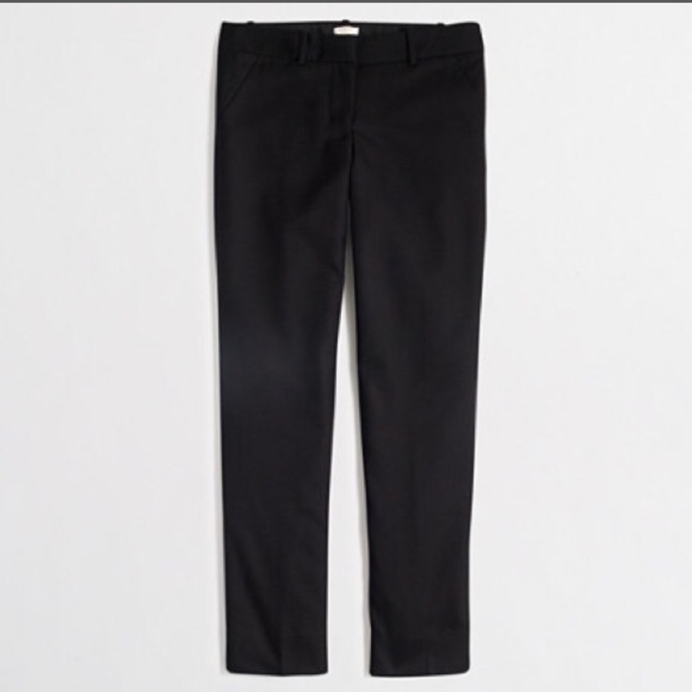 J. Crew Black Office Stretch Skimmer Pants 6